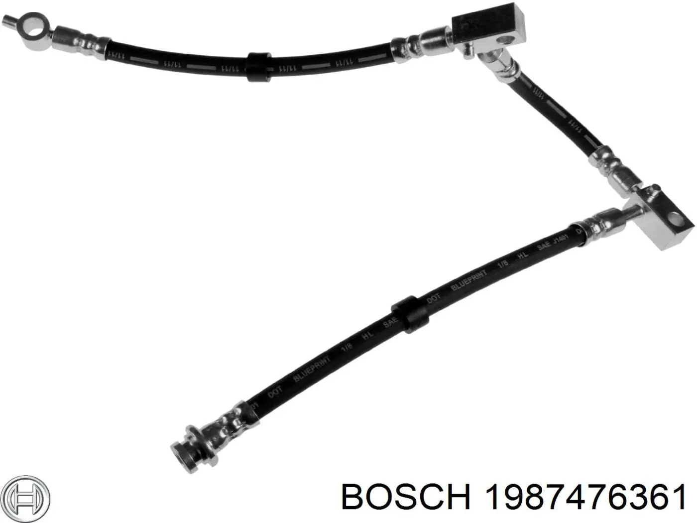 1987476361 Bosch шланг гальмівний передній, правий