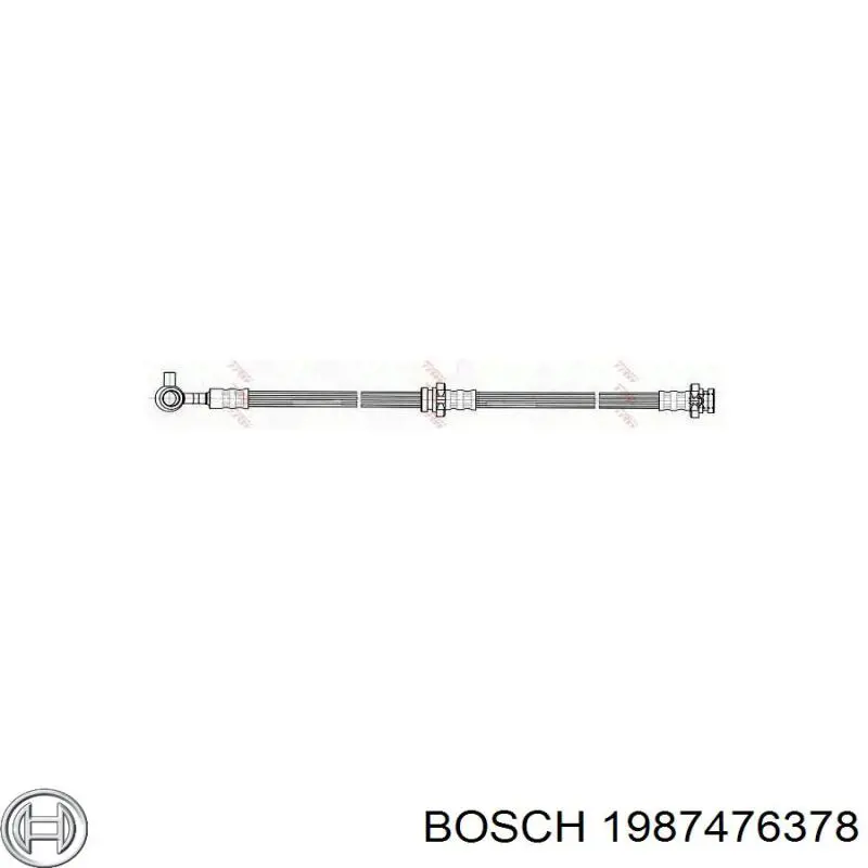 1987476378 Bosch шланг гальмівний передній, лівий