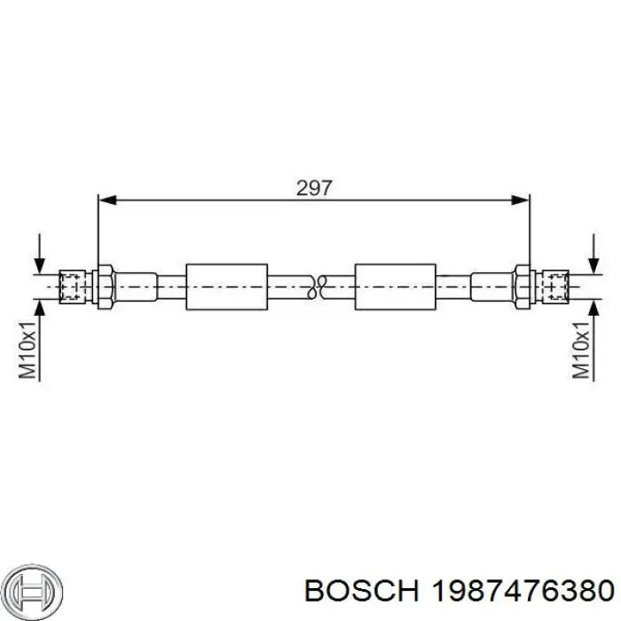 Шланг гальмівний передній 1987476380 Bosch