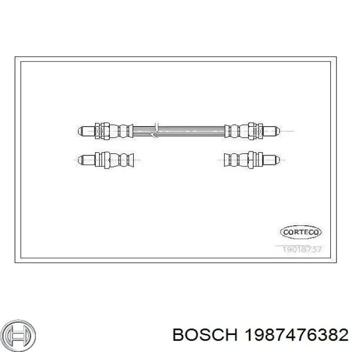 Шланг гальмівний задній 1987476382 Bosch