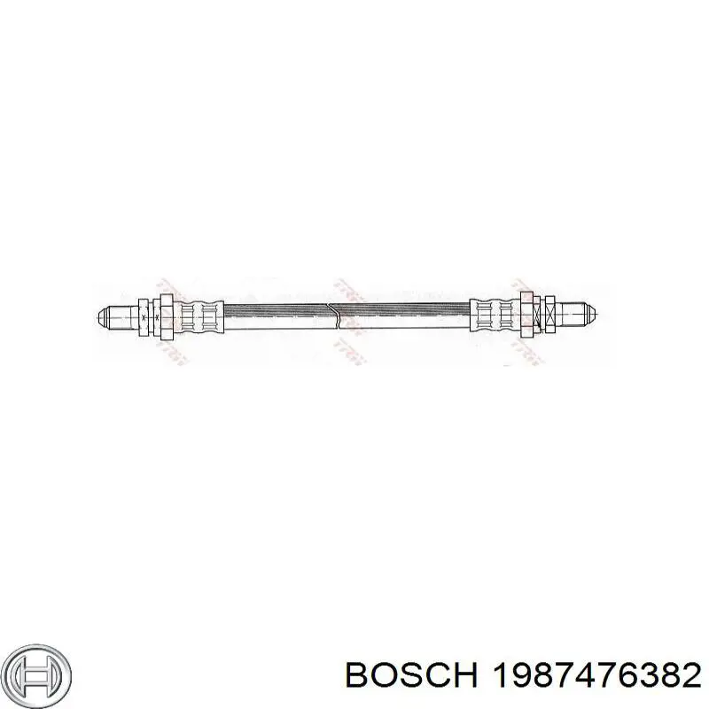 Шланг гальмівний задній Bosch 1987476382 ціна, від 6.94 USD