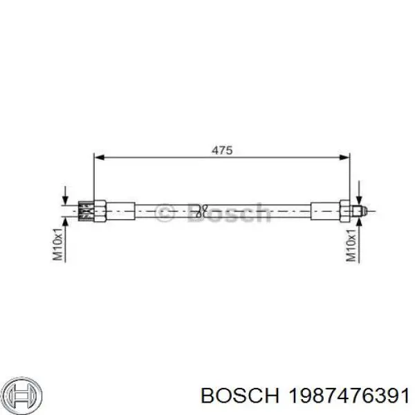 1987476391 Bosch Шланг гальмівний задній