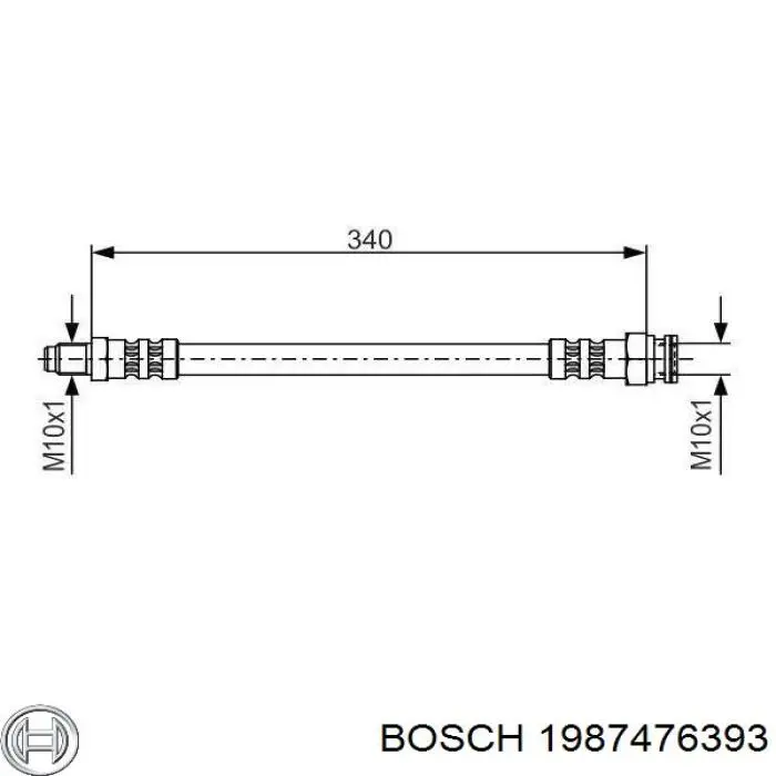 Купити 1987476393 Bosch Гальмівні шланги передні