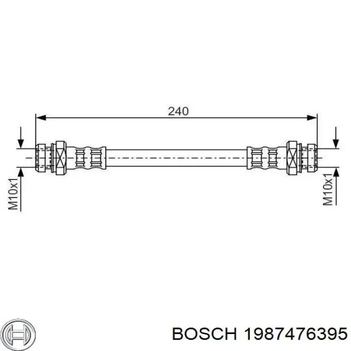 1987476395 Bosch шланг гальмівний задній