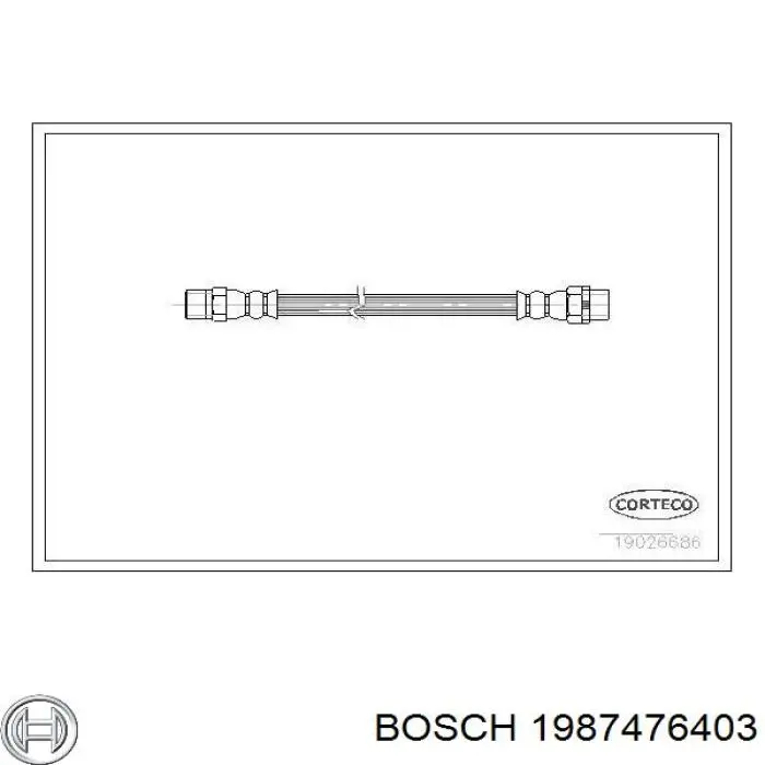 Шланг гальмівний задній 1987476403 Bosch