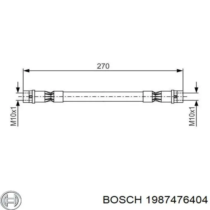 1987476404 Bosch шланг гальмівний передній
