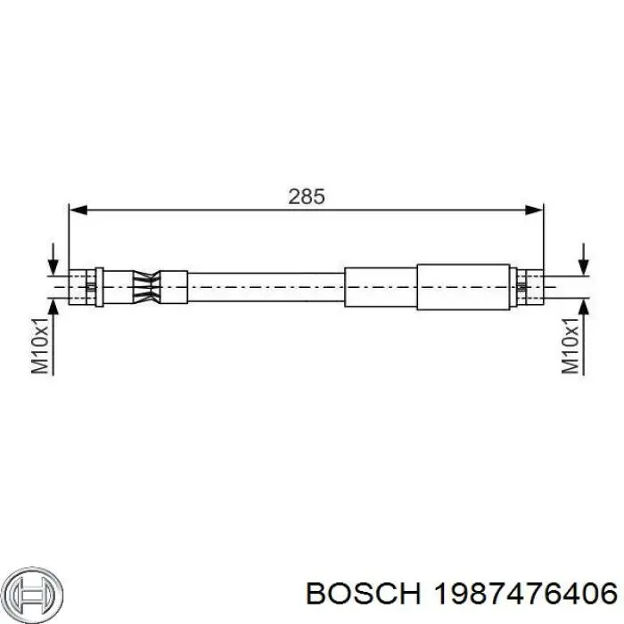1987476406 Bosch шланг гальмівний передній