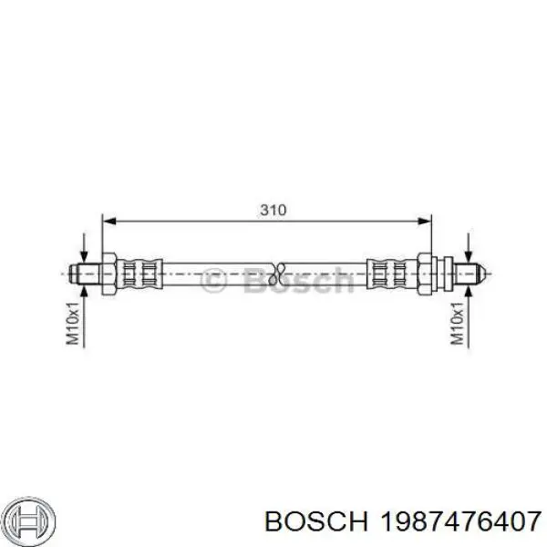 1987476407 Bosch шланг гальмівний передній