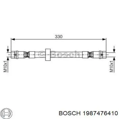 Купити 1987476410 Bosch Гальмівні шланги передні