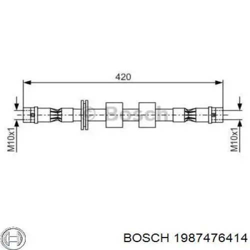 1987476414 Bosch шланг гальмівний передній