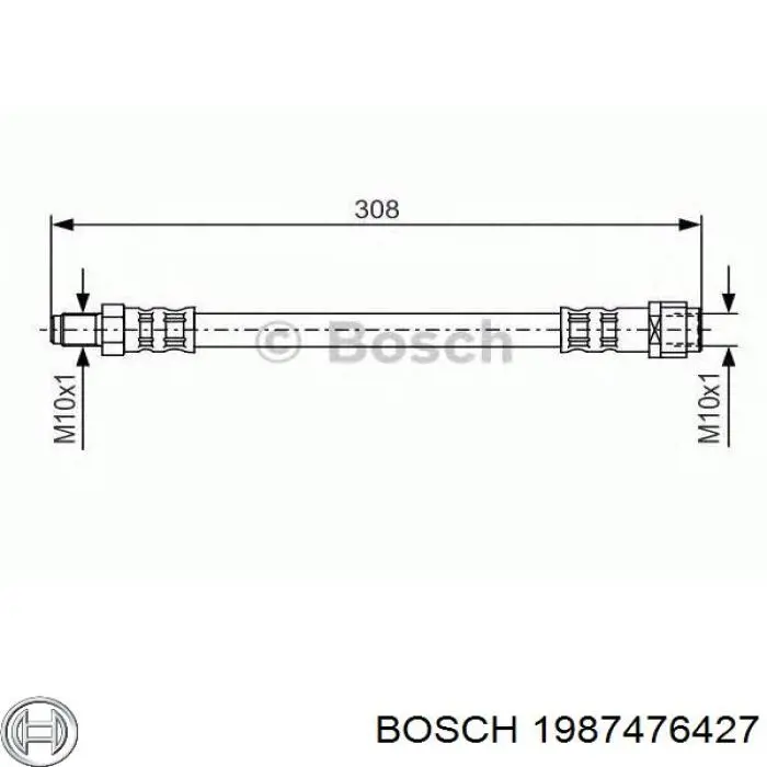 1987476427 Bosch шланг гальмівний задній