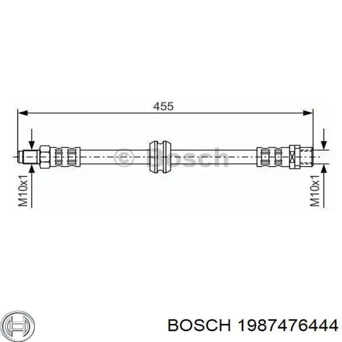 1987476444 Bosch шланг гальмівний передній