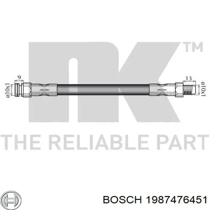 Гальмівні шланги передні 1987476451 Bosch