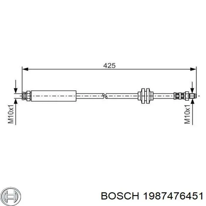 1987476451 Bosch шланг гальмівний передній