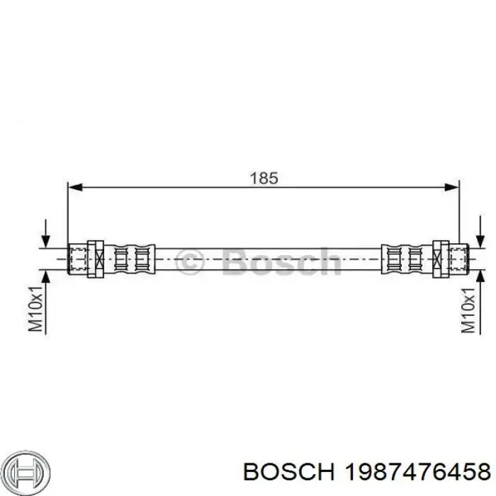 Шланг гальмівний задній Bosch 1987476458 ціна, від 3.94 USD