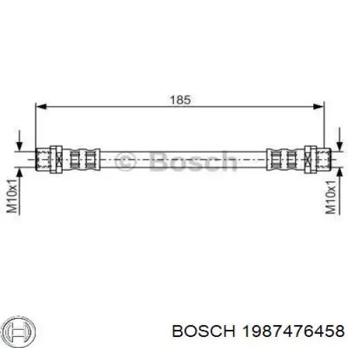 1987476458 Bosch шланг гальмівний задній