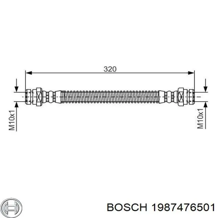 1987476501 Bosch шланг гальмівний передній