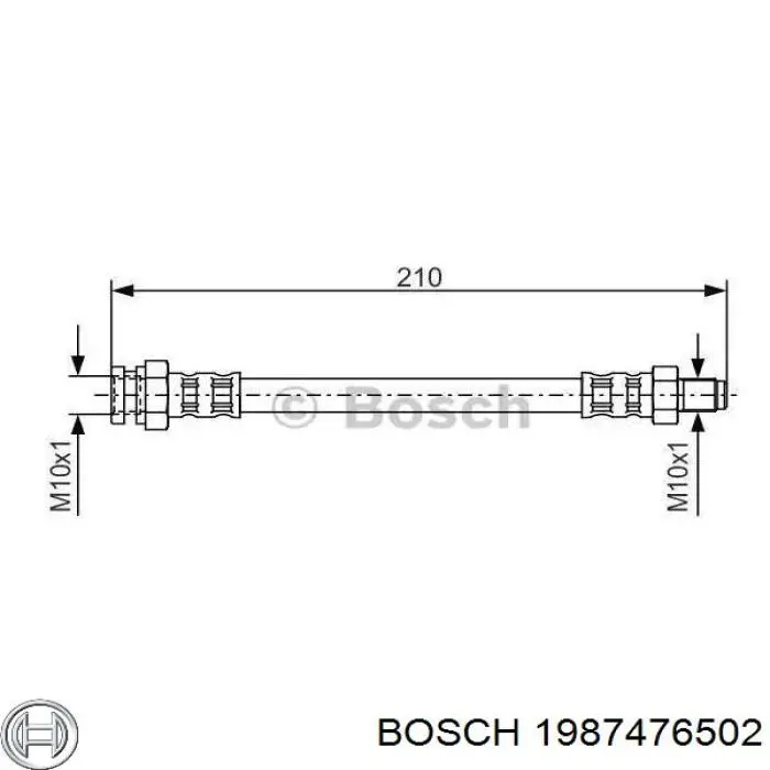 Гальмівні шланги передні 1987476502 Bosch