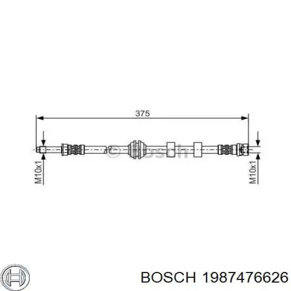 1987476626 Bosch шланг гальмівний передній