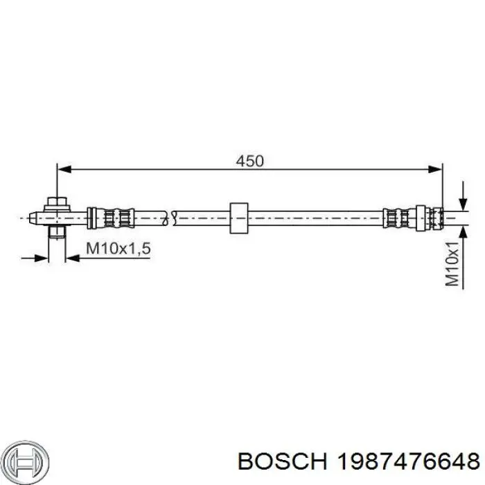 1987476648 Bosch шланг гальмівний передній