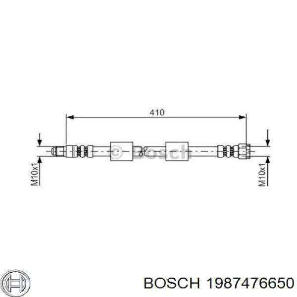 Купити 1987476650 Bosch Гальмівні шланги передні