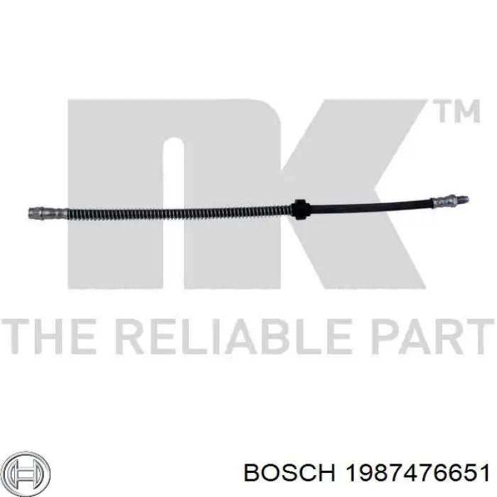 Шланг гальмівний передній Bosch 1987476651 ціна, від 6.39 USD