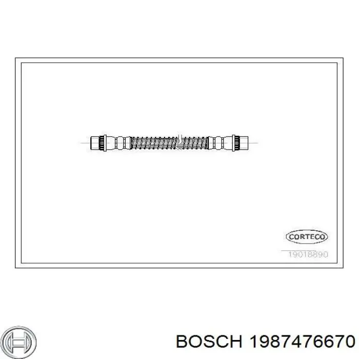 Гнучка гальмівна трубка задня Bosch 1987476670
