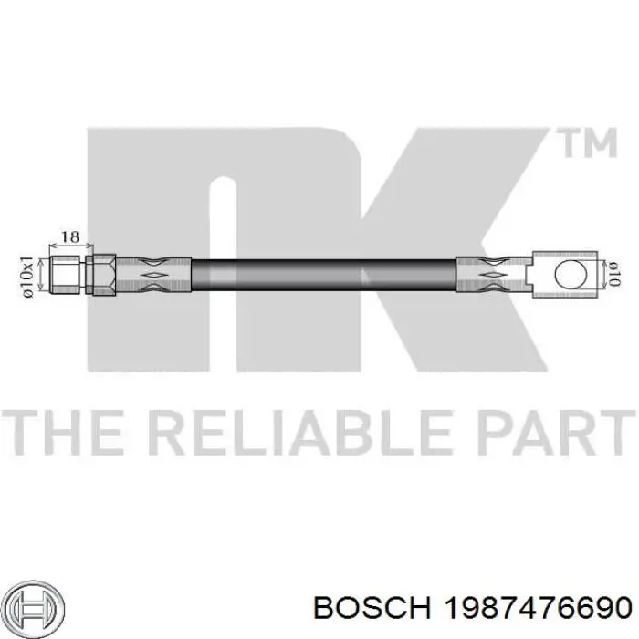 Гальмівні шланги передні 1987476690 Bosch