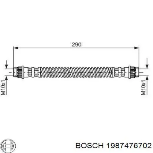 Шланг гальмівний задній Bosch 1987476702 ціна, від 5.56 USD
