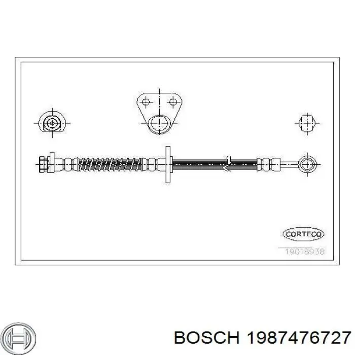 1987476727 Bosch Гнучка гальмівна трубка передня