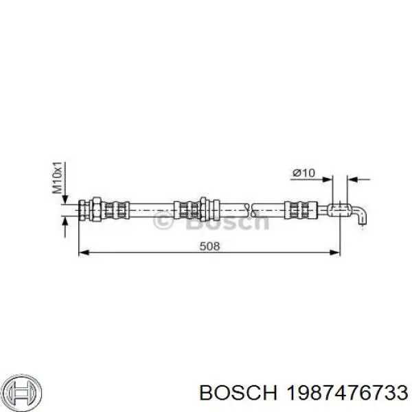 1987476733 Bosch шланг гальмівний передній