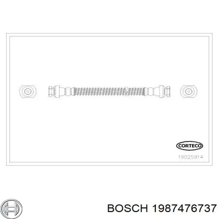 1987476737 Bosch шланг гальмівний задній