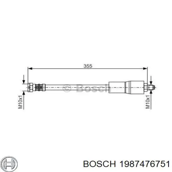 1987476751 Bosch шланг гальмівний передній