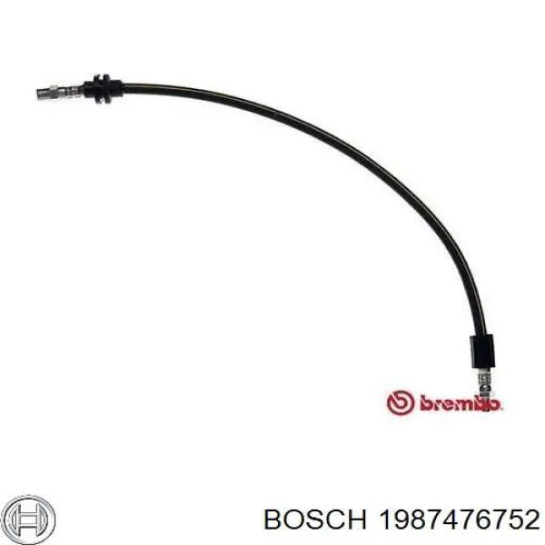 Шланг гальмівний передній Bosch 1987476752