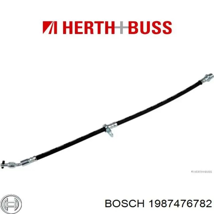 Шланг гальмівний передній, лівий Bosch 1987476782 ціна, від 13.16 USD