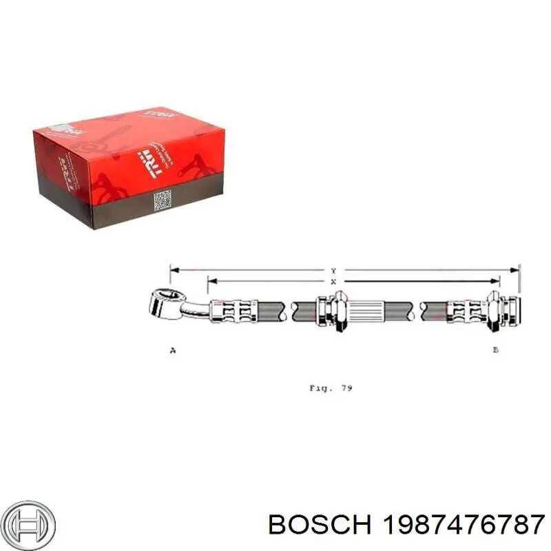 1987476787 Bosch шланг гальмівний передній