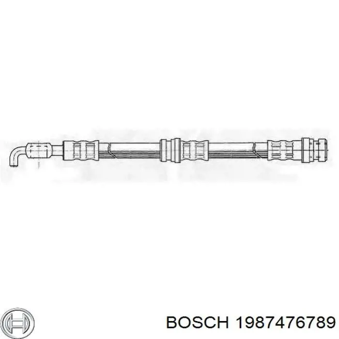 Шланг гальмівний передній, правий 1987476789 Bosch