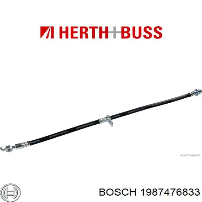 Шланг гальмівний передній, правий Bosch 1987476833 ціна, від 20.29 USD