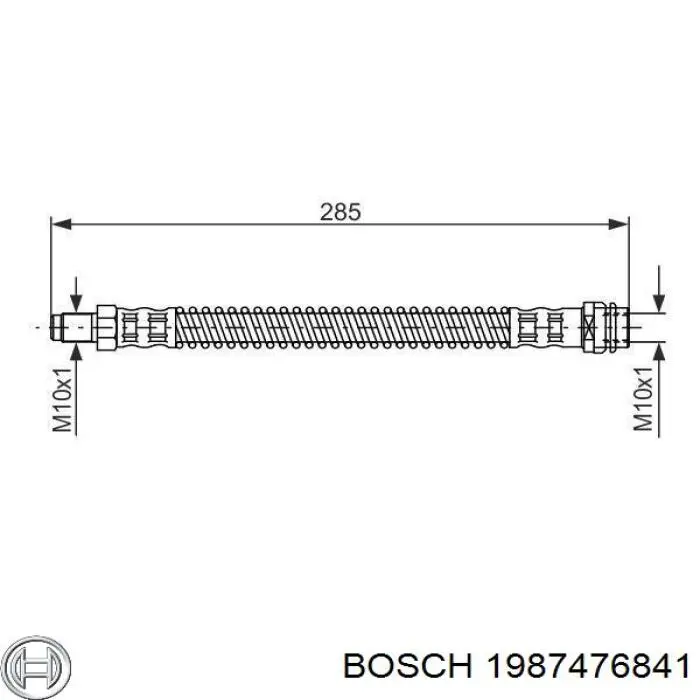 1987476841 Bosch шланг гальмівний задній