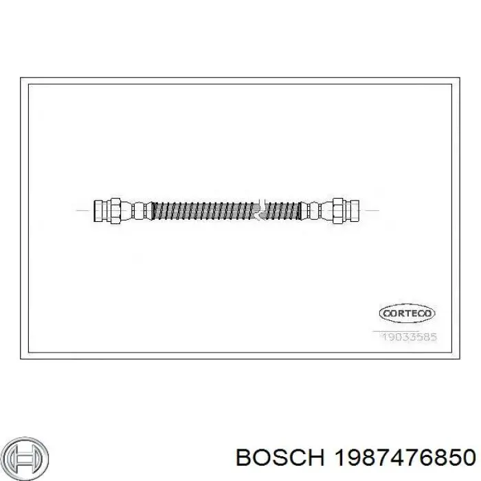 1987476850 Bosch Шланг гальмівний задній, лівий
