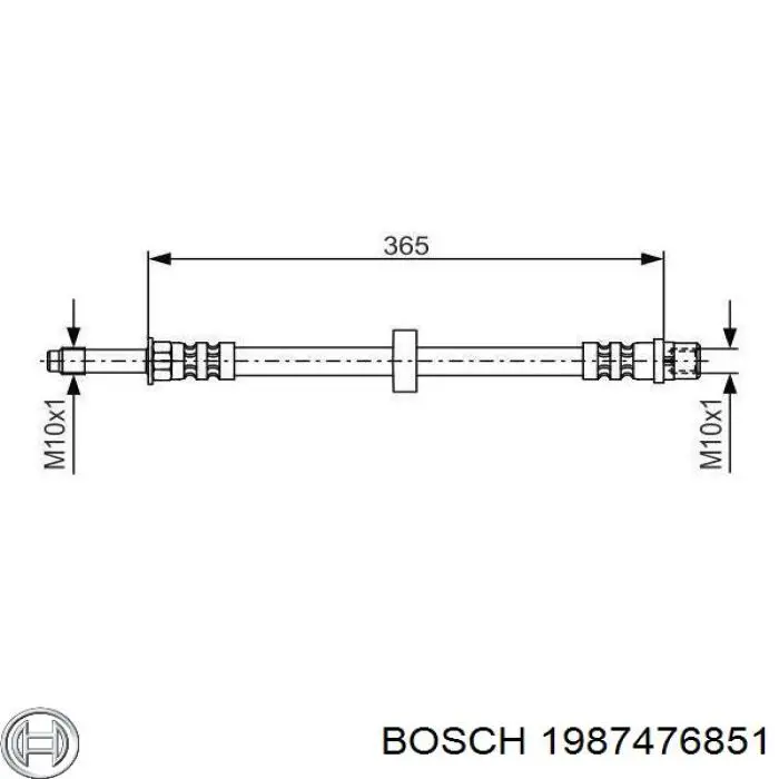 1987476851 Bosch шланг гальмівний передній