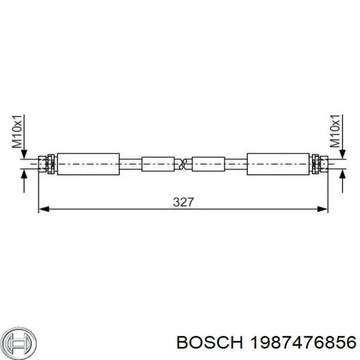 Шланг гальмівний передній 1987476856 Bosch