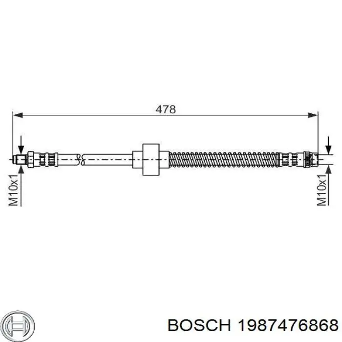 1987476868 Bosch шланг гальмівний передній