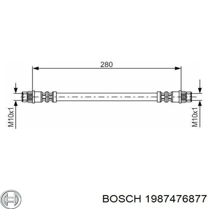 Шланг гальмівний задній 46809898 Fiat/Alfa/Lancia