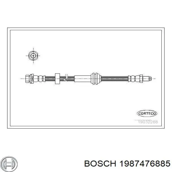 Гнучка гальмівна трубка задня Bosch 1987476885