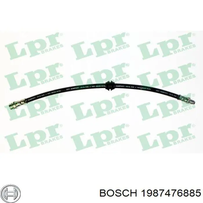 Шланг гальмівний задній 1987476885 Bosch