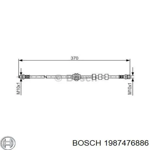 Купити 1987476886 Bosch Гальмівні шланги передні