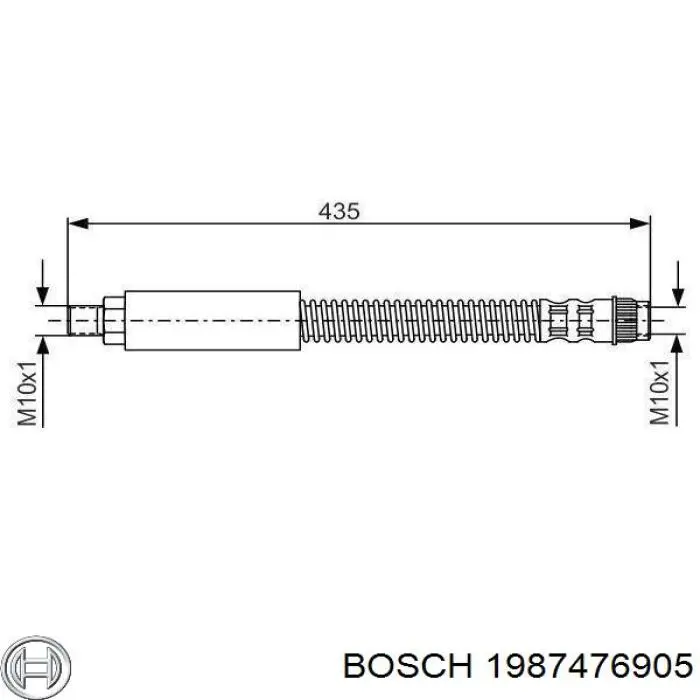 1987476905 Bosch шланг гальмівний задній