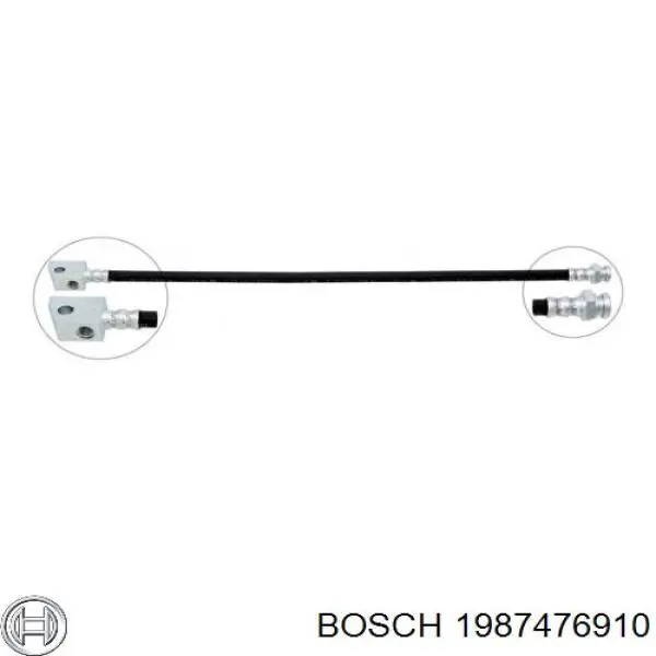 Гнучка гальмівна трубка задня Bosch 1987476910