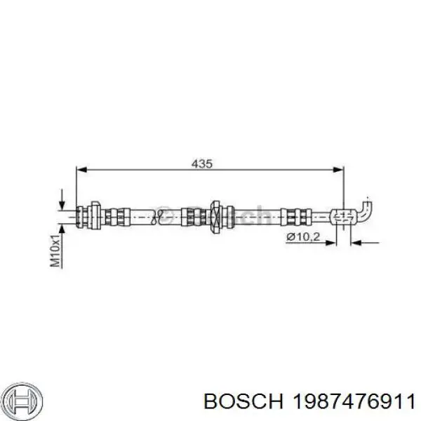 Гальмівні шланги передні 1987476911 Bosch